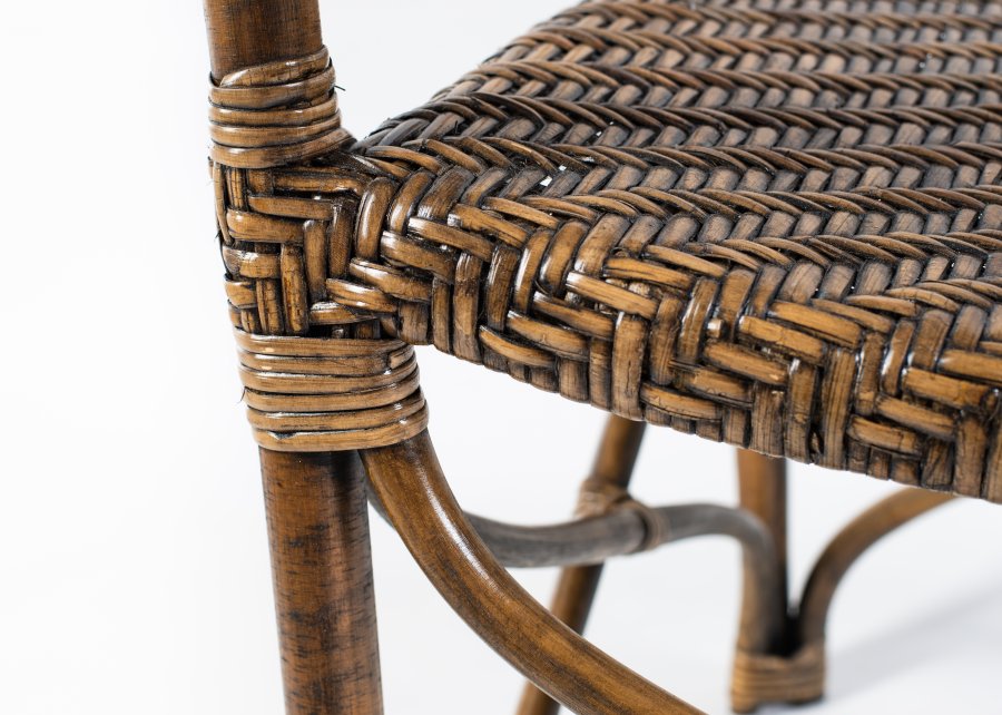 NOVASOLO Wickerworks Squire spisestol - flettet rotting med armlener