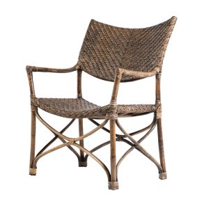 NOVASOLO Wickerworks Squire spisebordsstol - flettet rattan m. armlæn