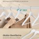 SONGMICS Trehengere, Sett med 30, Tynne Trehengere, Hakk i Skulderomr�det, Buksehenger, 360&deg; Roterende Krok, Bj�rketre, For Belter og Jakker, Cloud White CRW030W02