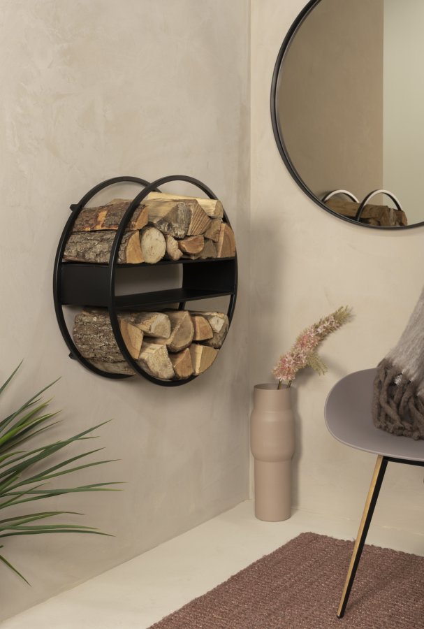 SPINDER DESIGN Timber Tumbler S brndeholder, vghngt, rund - sort stl (60)