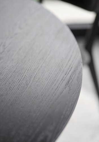 ROWICO Calverton spisebord, rundt - svart eikefiner og eik (120)