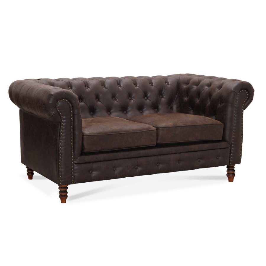 Cambridge 2-seters chesterfield sofa - brun