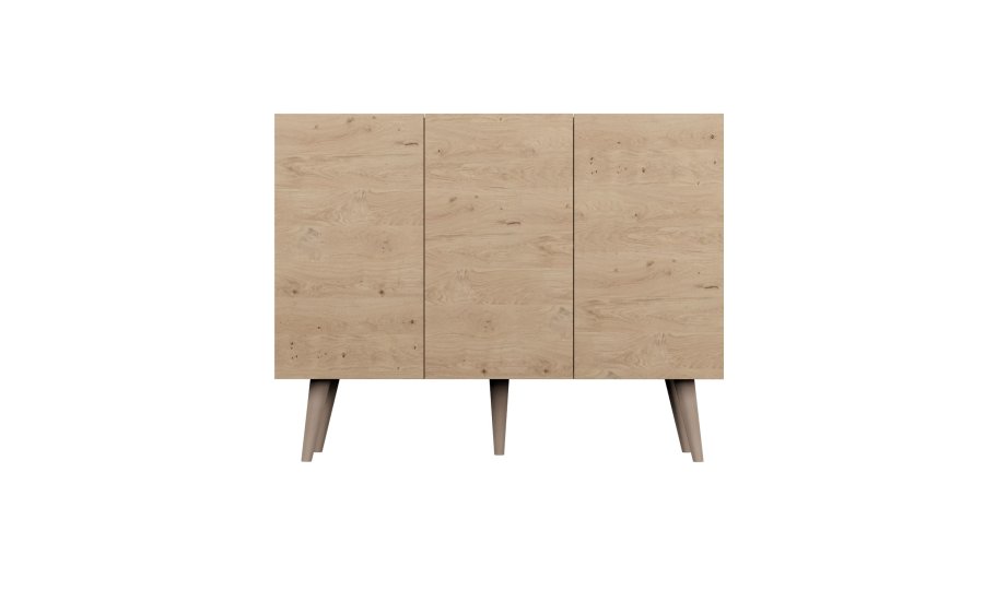 KOCOT Toronto kommode, m. 3 drer og 3 hyller - naturlig bketre