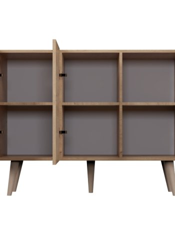 KOCOT Toronto kommode, m. 3 drer og 3 hyller - naturlig bketre