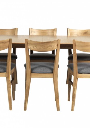 ROWICO Cirrus spisebord - lakkert eik, med butterfly tilleggsplate (190x90)