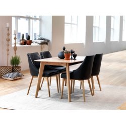 Cirrus spisebord - lakeret eg, m. butterfly tillgsplade (150x90)