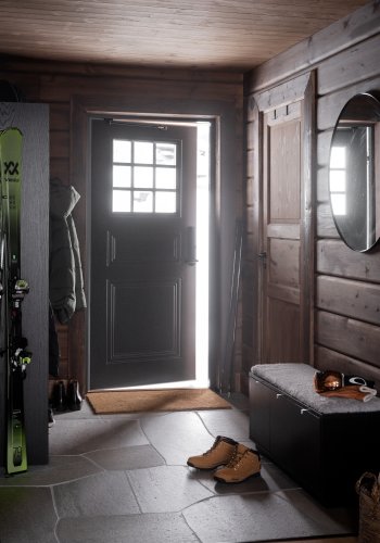 ROWICO Confetti bnk - sort eg/lysegr hynde, m. 3 skuffer