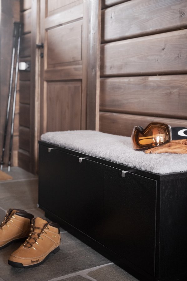 ROWICO Confetti bnk - sort eg/lysegr hynde, m. 3 skuffer