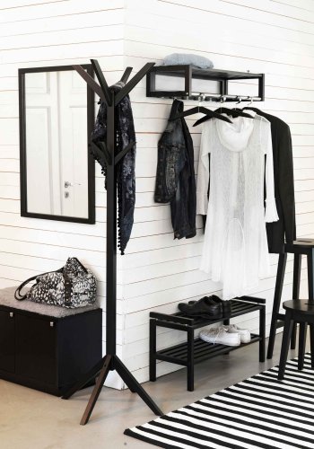 ROWICO Confetti bnk - sort eg/lysegr hynde, m. 2 skuffer