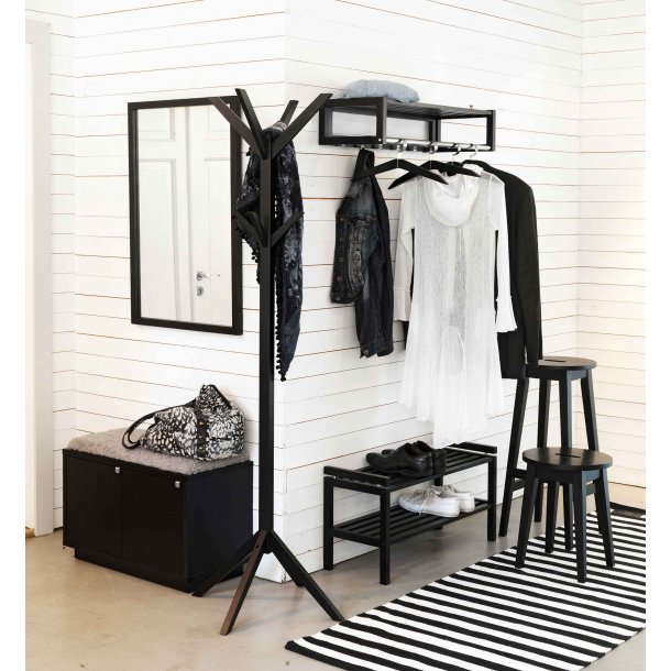 Confetti stumtjener - sortlakeret eg