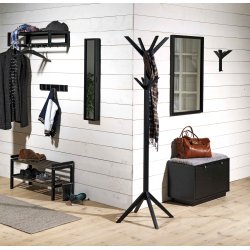 Confetti stumtjener - sortlakeret eg