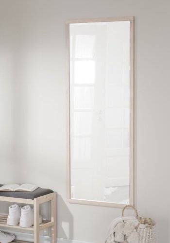 ROWICO Confetti vgspejl, rektangulr - spejlglas og hvidpigmenteret eg (150x60)