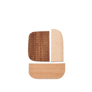 KAVE HOME Trivax väggpanel - brunt akaciaträ (set om 3)