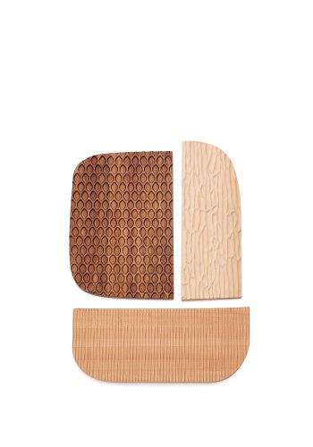 KAVE HOME Trivax veggpanel - brunt akasietre (sett med 3)