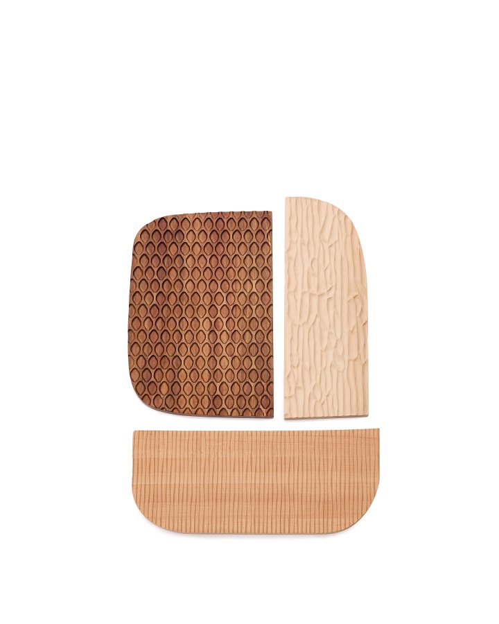 KAVE HOME Trivax veggpanel - brunt akasietre (sett med 3)