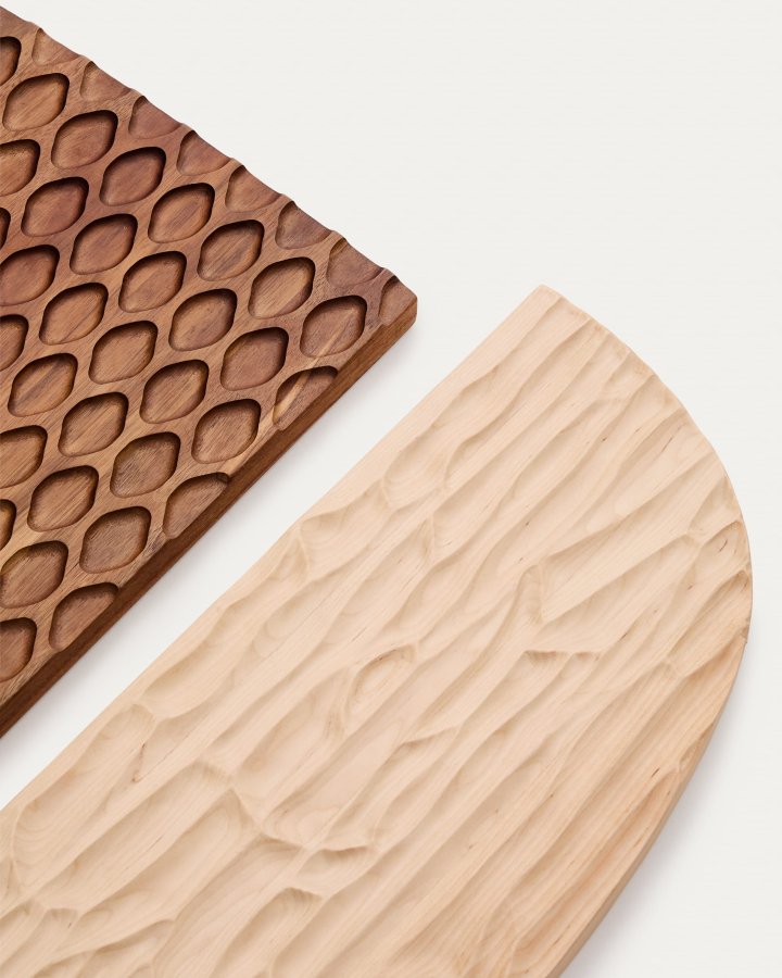 KAVE HOME Trivax veggpanel - brunt akasietre (sett med 3)