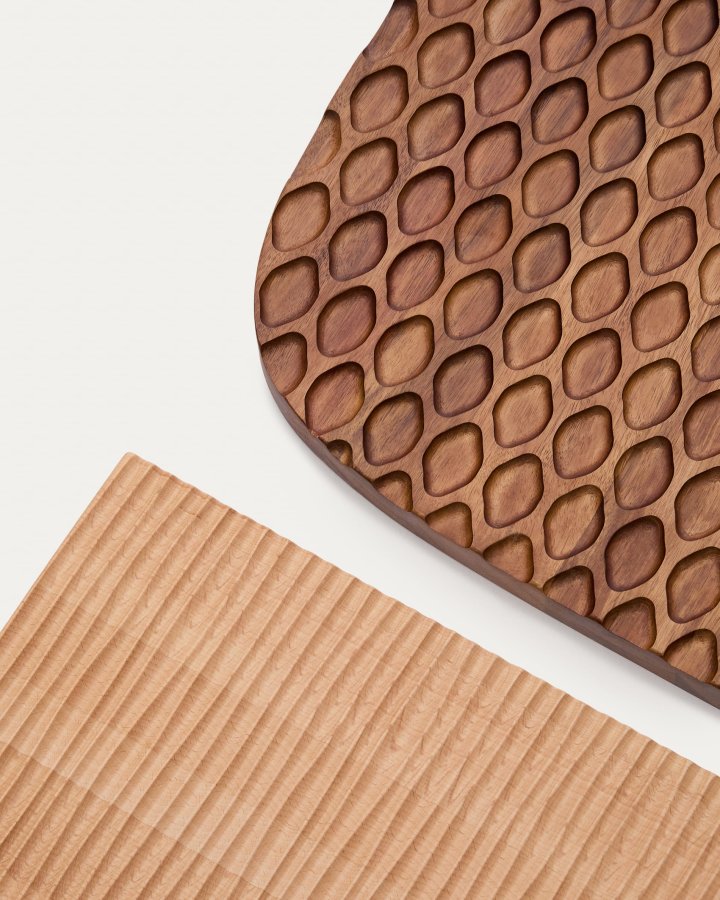 KAVE HOME Trivax veggpanel - brunt akasietre (sett med 3)