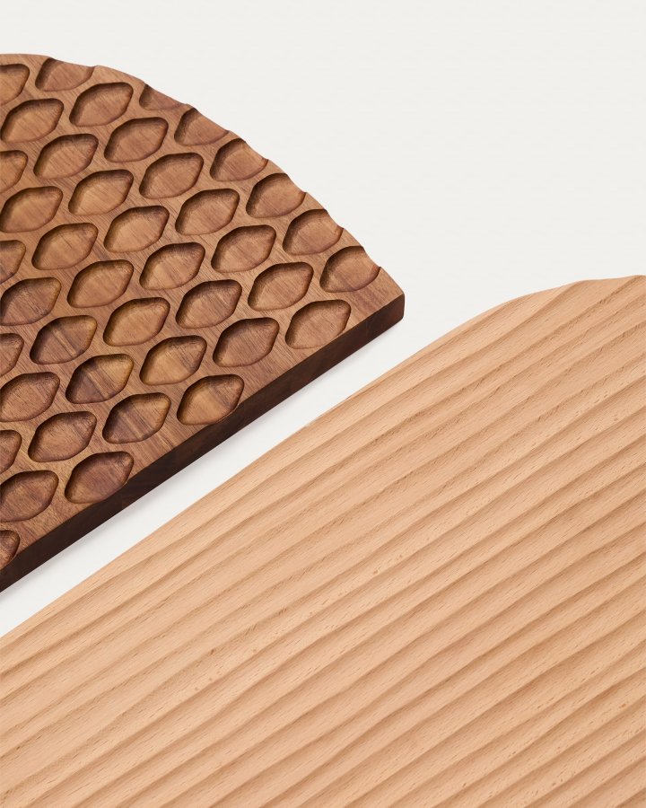 KAVE HOME Trivax veggpanel - brunt akasietre (sett med 4)