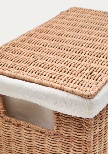 KAVE HOME Indali sett med 2 rottingkurver, 43 x 27 cm / 50 x 20 cm