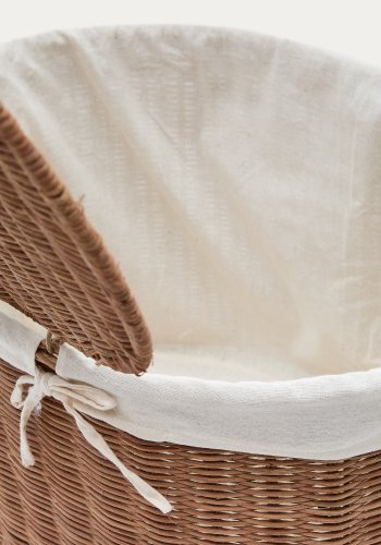 KAVE HOME Indali sett med 2 rottingkurver, 50 cm / 55 cm