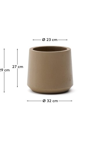 KAVE HOME Calun krukke, rund - beige cement (�32)