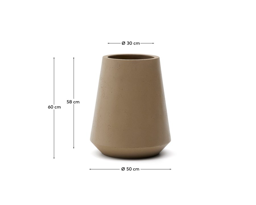 KAVE HOME Calun krukke, rund - beige cement (�50)