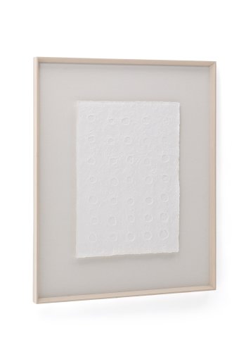 KAVE HOME Olvin abstrakt bilde p hvitt resirkulert papir med hndlagde relieffer 103,6 x 123,6 cm