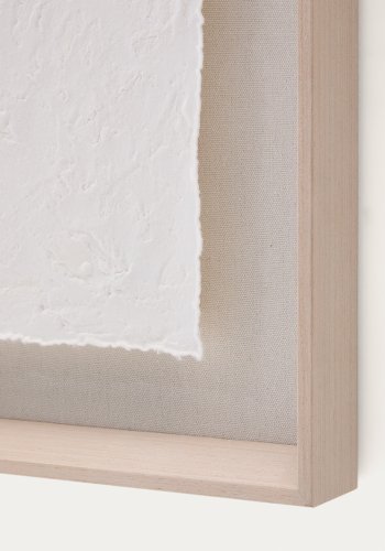 KAVE HOME Olvin abstrakt bilde p hvitt resirkulert papir med hndlagde relieffer 73,6 x 93,6 cm