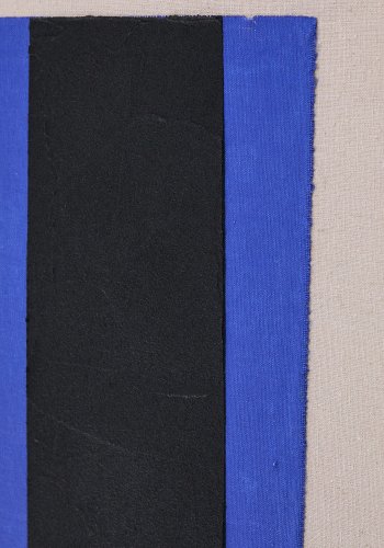 KAVE HOME Zernu hndmalt bltt og svart vertikalt linje abstrakt bilde 42 x 65 cm