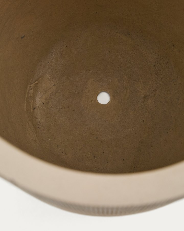 KAVE HOME Tival blomsterpotte i beige sementeffekt 45 cm
