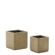 KAVE HOME Sett med 2 Minoa-plantekasser med sennepssteinseffekt 44 x 44 cm
