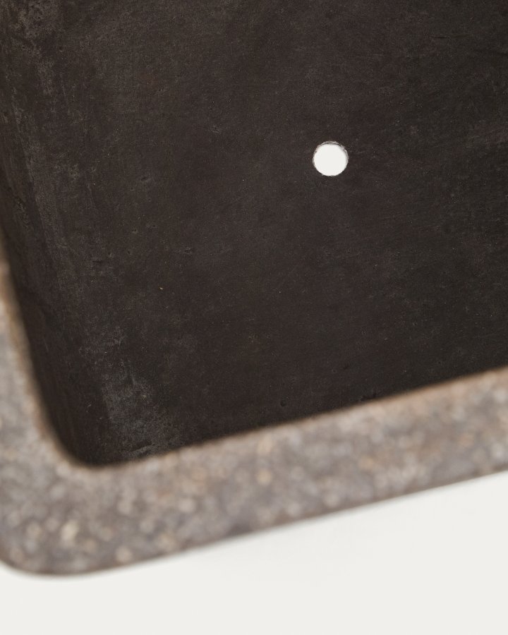 KAVE HOME Sett med 2 Minoa hye blomsterpotter med brun steineffekt 44 x 44 cm