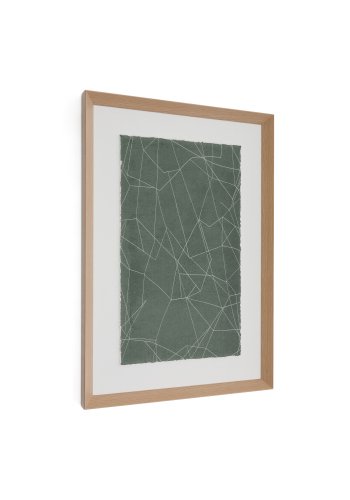 KAVE HOME Durkan abstrakt bilde p grnt resirkulert papir 100 x 70 cm