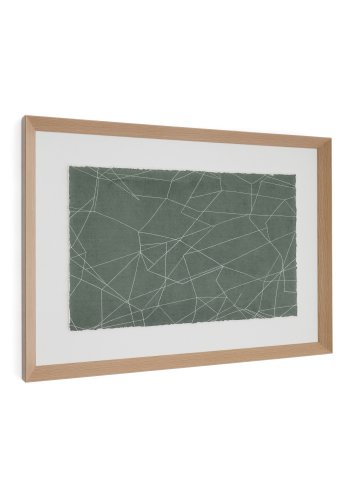 KAVE HOME Durkan abstrakt bilde p grnt resirkulert papir 100 x 70 cm