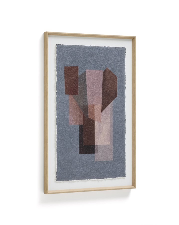 KAVE HOME Veluni abstrakt billede, rektangul�r - multifarvet genbrugspapir (90x60)