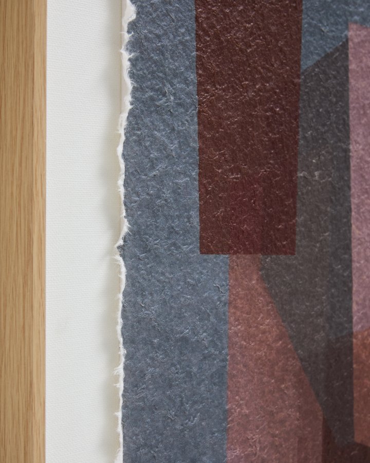 KAVE HOME Veluni abstrakt billede, rektangul�r - multifarvet genbrugspapir (90x60)