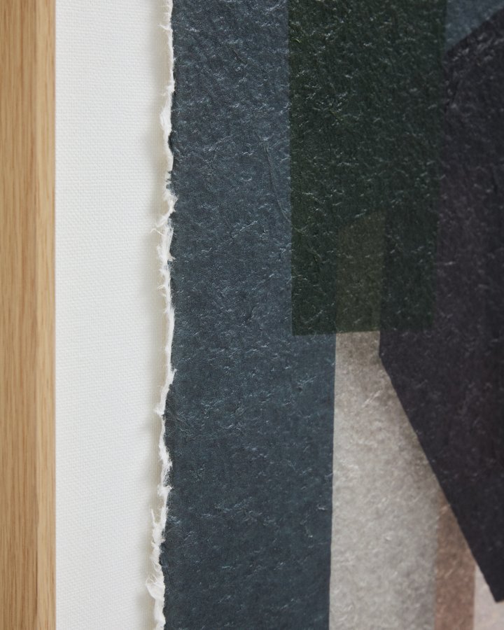 KAVE HOME Veluni abstrakt billede, rektangul�r - multifarvet genbrugspapir (90x60)