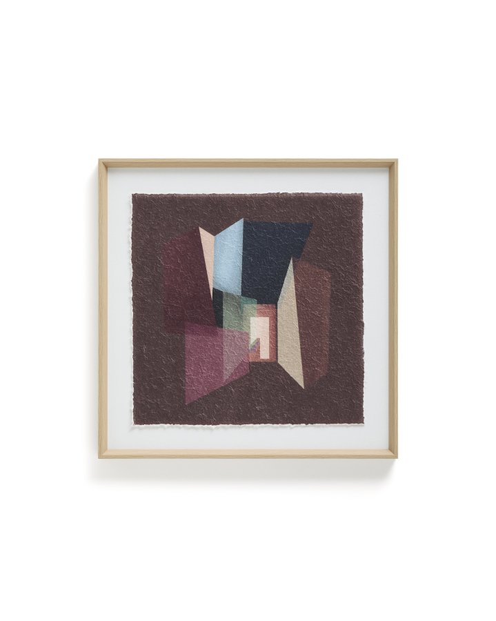 KAVE HOME Veluni abstrakt billede, kvadratisk - multifarvet genbrugspapir (60x60)