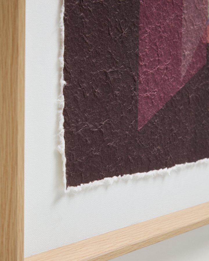 KAVE HOME Veluni abstrakt billede, kvadratisk - multifarvet genbrugspapir (60x60)