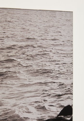 KAVE HOME Zavira billede, rektangul�r - sort hvid fotografi af b�lger (84x64)