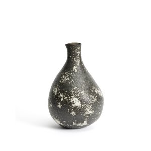 KAVE HOME Orelin vase, rund - sort og hvid keramik (H:39)