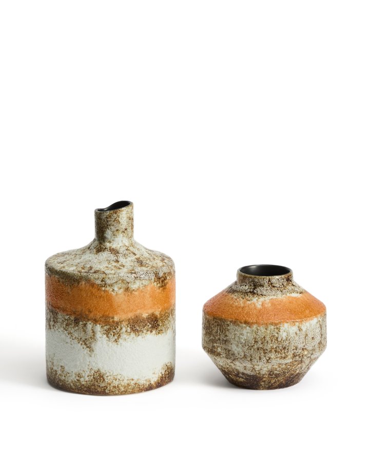 KAVE HOME Estin vase, rund - multifarvet keramik (H:16,5)