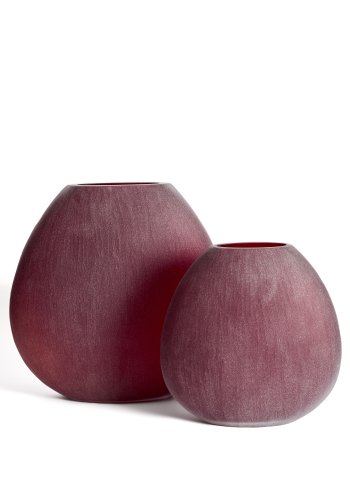 KAVE HOME Rovena vase - bordeauxr�d glas (H:43,5)