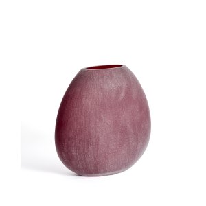 KAVE HOME Rovena vase - bordeauxr�d glas (H:33,5)