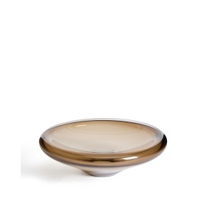 KAVE HOME Zolira borddekoration fad, rund - brun glas (�31)