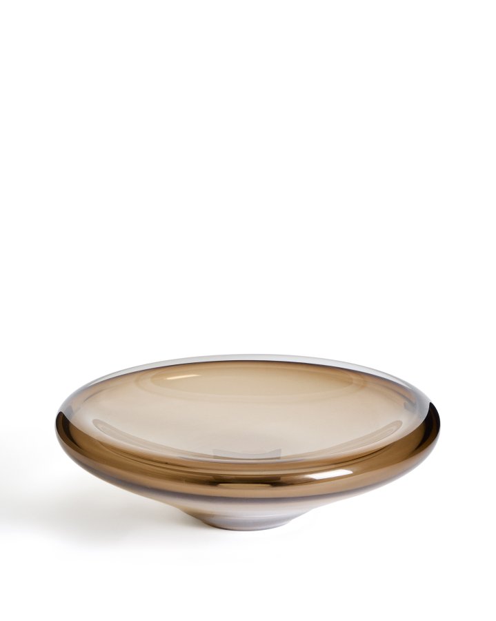 KAVE HOME Zolira borddekoration fad, rund - brun glas (�31)