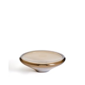 KAVE HOME Zolira borddekoration fad, rund - brun glas (�27)