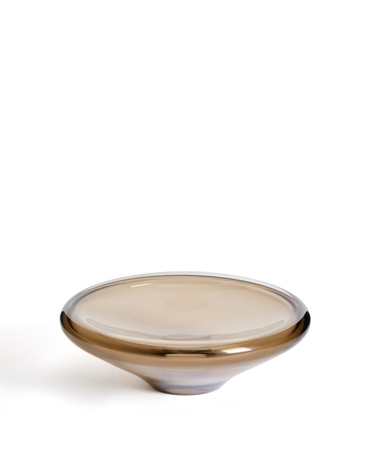 KAVE HOME Zolira borddekoration fad, rund - brun glas (�27)