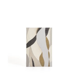 KAVE HOME Marvilo abstrakt billede, rektangul�r - gr� og sennepsgul l�rred (90x60)