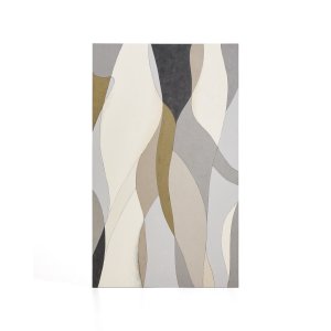 KAVE HOME Marvilo abstrakt billede, rektangul�r - gr� og sennepsgul l�rred (200x120)